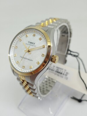 Timex Waterbury TW2U53600VQ Women's 35mm Automatic Two Tone S/Steel Watch NWT
