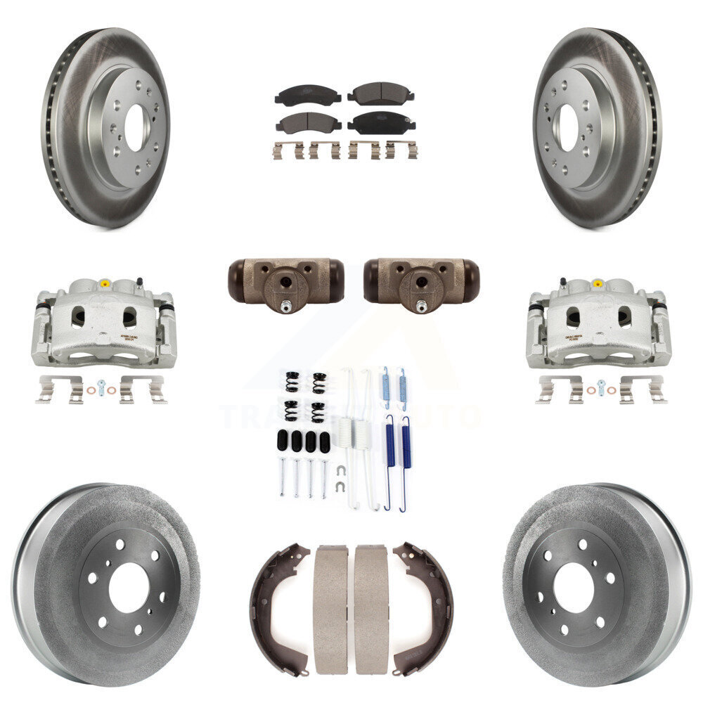 GMC Front Rear Brake Caliper Rotor Drum Ceramic Pad Shoe Cylinder Kit