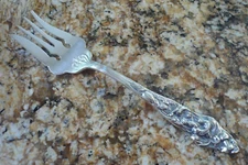 Towle William Adams Morning Glory 9 3/4" Serving Fork Silverplate Italy