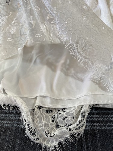 Shannon Ford New York Womens Laced Top XXL Sleeveless Color White Lined - Picture 6 of 10