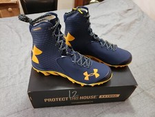 Under Armour Team Spine Brawler MC Football Cleats Blue Mens 13.5