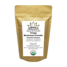 Chaga Mushroom Powder Organic USA Grown Inonotus obliquus Full Spectum 8 oz