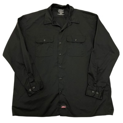 Dickies Arbeitshemd Herren XL Schwarz Langarm Knopfleiste