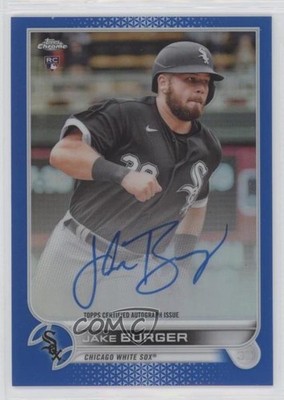 2022 Topps Chrome Rookie Blue Refractor 56/150 Jake Burger #RA-JB Auto RC 16mf