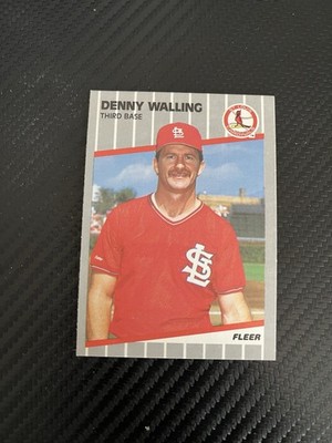 1989 Denny Walling Fleer Baseball #465 St. Louis Cardinals
