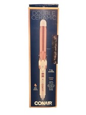 Conair Double Ceramic Curling Iron 1  Barrel   30 Heat Settings   Open Box