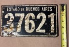 Vtg Argentine License Plate “Estado de Buenos Aires” # 37621 Rusty Patina Decor  — photo 5