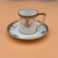 Antique Nippon Japanese Demitasse Cup And Saucer