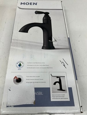 Moen Banbury Single Handle Single Hole Bathroom Faucet Matte Black