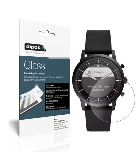 2X Schutzfolie FüR Fossil Hybrid Hr Matt - Anti-Shock 9H Folie Dipos Glass-image
