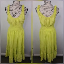 Urban Outfitters Mdi Dress Womens SZ L Tiered Gauze Cottagecore Bohemian Stretch