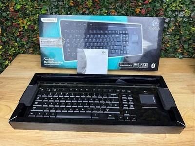 Logitech Cordless MediaBoard Pro Keyboard Bluetooth for PlayStation 3 PS3, New