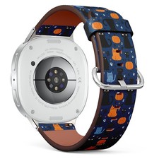 Halloween Cats Pumpkins Vegan Leather Watch Band 40/44/46mm