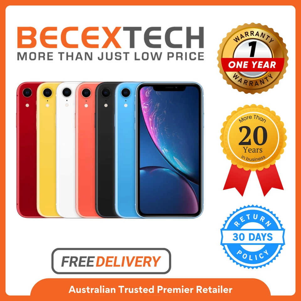 Apple iPhone XR 64GB 128GB 256GB Unlocked AU - Excellent Condition - image 1 of 1
