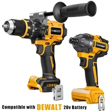 For DEWALT 20V Battery Cordless Hammer Drill/Impact Driver Power Tool Combo Kit