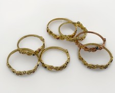 Charming 925 Sterling Silver Gold Vermeil Floral Gemstone Ring Size 7.25 NWOT