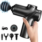 Mini Deep Tissue Massage Gun Portable Muscle Massager 6 Speeds 4 Head Attach