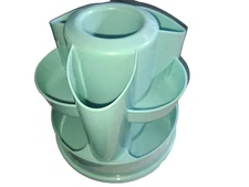 Aqua x Large Rotating Utensil Holder divided Caddy, Dishwasher Safe guc