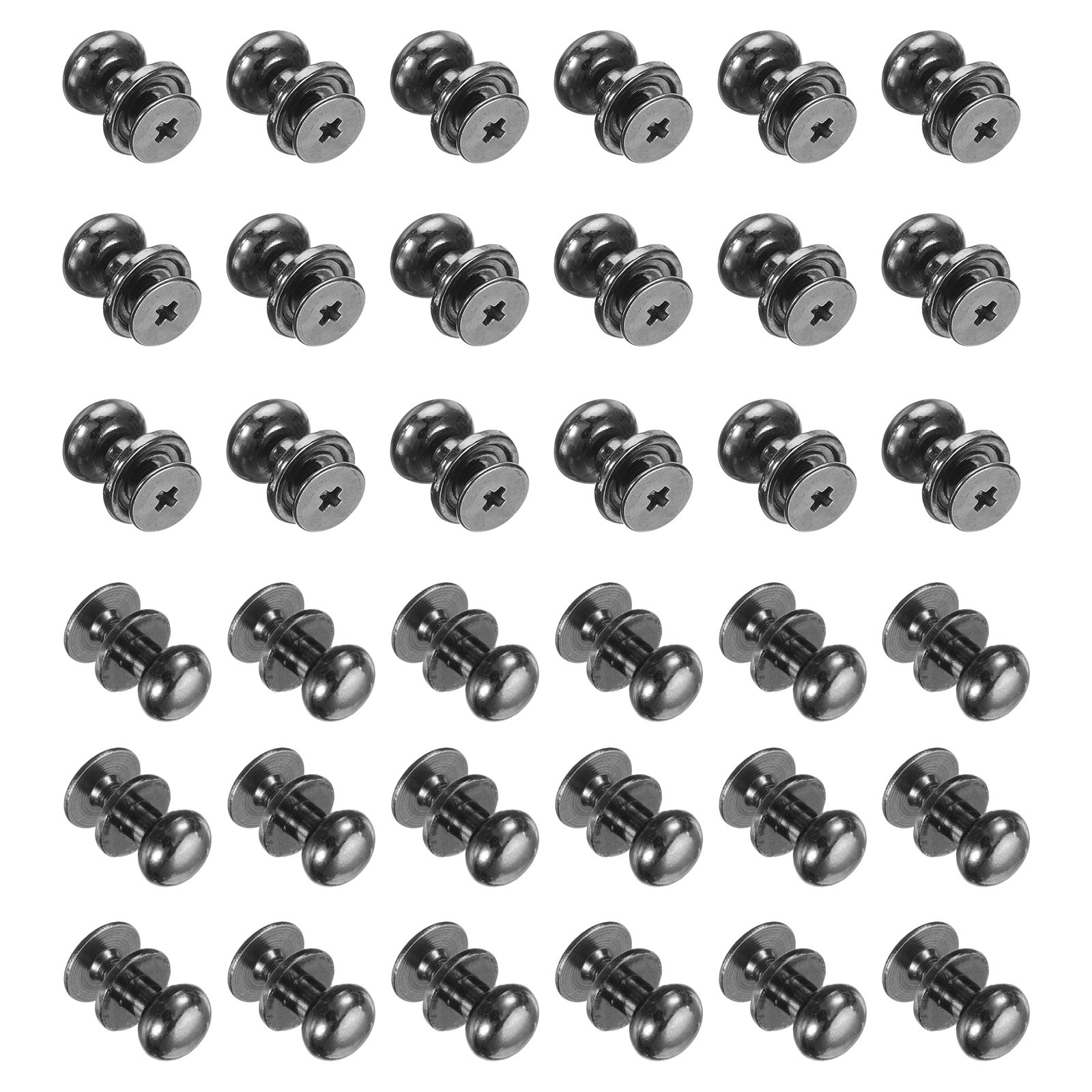 36 Pcs M3*5 Mini Round Knobs, 9mm Small Drawer Pulls, Black