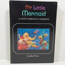 Vtg Little Mermaid Hans Christian Andersen 1966 Golden Press Holographic Cover
