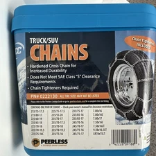 Peerless Truck/SUV Tire Snow Chains #0222130 with Tighteners BRAND NEW
