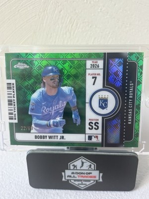 BOBBY WITT JR. 2026 TOPPS CHROME LOGOFRACTOR BIG TICKET PLAYERS GREEN  22/99