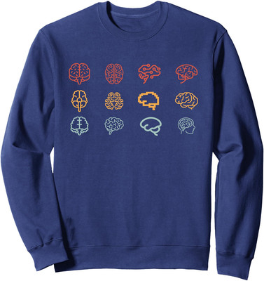 Neuroscience Retro Graphic Brain Science Neuro Unisex Crewneck Sweatshirt