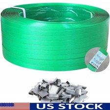 Heavy Duty Baling Straps 1000ft Polyester PET Buckles Industrial Strapping New