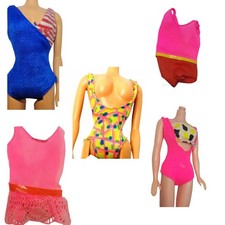 5 Vintage Barbie Swim Suits