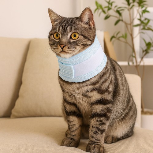Adjustable Cat Recovery Collar Mesh Pet Anti-lick Collar Allergy Prevention - Picture 10 of 14