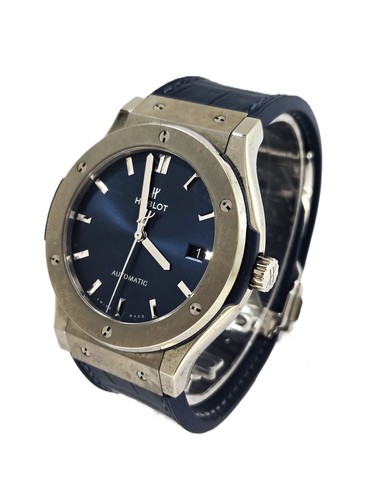 Hublot Classic-Fusion 511.NX.7170.LR - Schöne Titan Herrenuhr blue Sunburst! - Bild 2 von 10