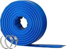 2" x 100FT Pool Backwash Hose, Heavy-Duty Pool Hose, Lay Flat Discharge Hose, Du