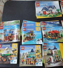 Lego Creator 3 in 1 Manuals Lot-31104-31050-31065-31026-31116-31108-31025-31048+