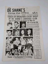 1976 Terry De Shanes Carriage Club Express Restaurant Newspaper New Jersey 