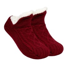 Women Slipper Socks with Gripper Winter Non Slip Thick Fuzzy Warm Socks Cozy