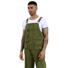 American Retro Workwear Overalls Amei Loose Jumpsuits Mens Suspenders Pants New