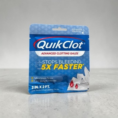 QuikClot Advanced Clotting Gauze - Stops Bleeding 5X Faster - 3 x 24 Pack NEWEST