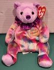 Vintage Ty Beanie Baby - February - Birthday Bear (7.5"-2001) MWMT -NEW Style A