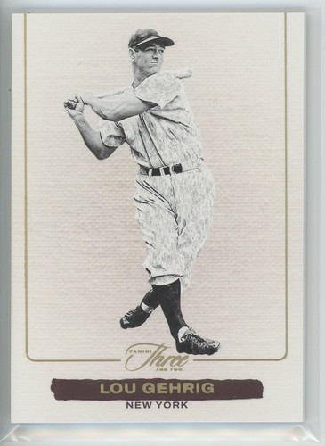 Lou Gehrig #9 2025 Panini Three and Two Blank Slate card
