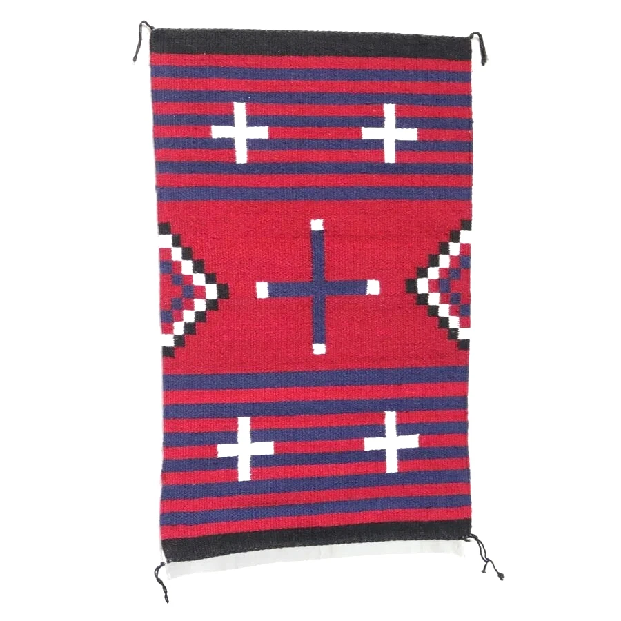 5×8 Ft Red Navajo Wool Rug Native American style Southwest Aztec Large Area Rug - Image 2 of 4