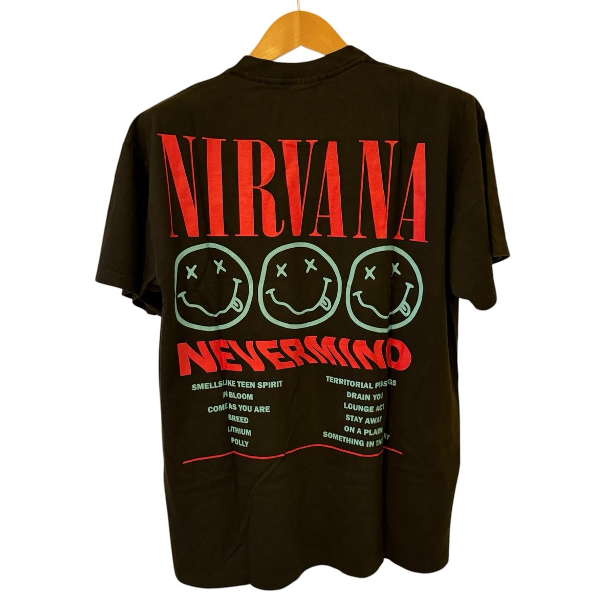 90s nirvana tシャツ　michaelタグ Nirvana Nevermind 90s RARE Vintage Reprint Single Stitch T-shirt