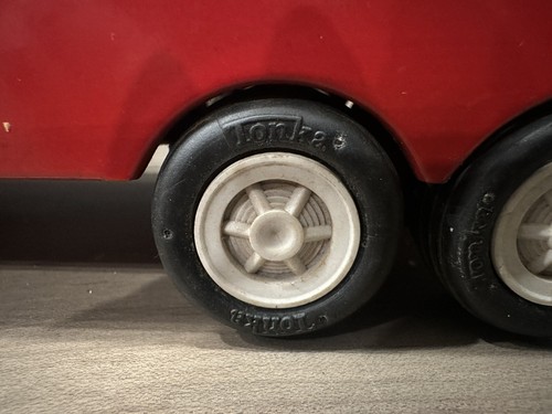 Vintage Tonka Sunbeam Red Semi Truck Pressed Steel Toy Trailer Advertising - Picture 10 of 18