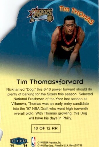 1997 Ultra #10 RR Tim Thomas Rim Rockers Great! Rare! | eBay