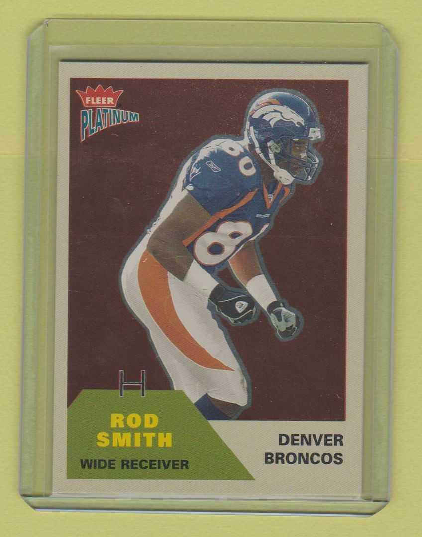 2002 Fleer Platinum Finish Rod Smith #74/100 Broncos