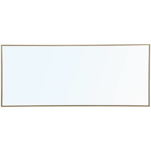 Elegant Decor Monet 72" x 30" Rectangle Metal Frame Mirror in Brass - Picture 4 of 14