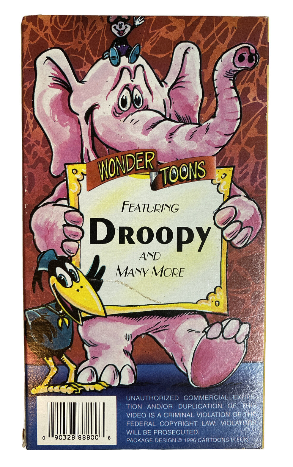 Wonder Toons Featuring Droopy VHS Tape 1996 Cartoon R Fun Classic