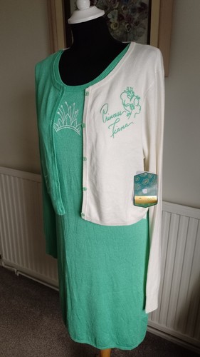 BNWT DISNEY PARKS "COLOR ME COURTNEY" PRINCESS TIANA DRESS & CARDIGAN JACKET - L - Picture 5 of 6
