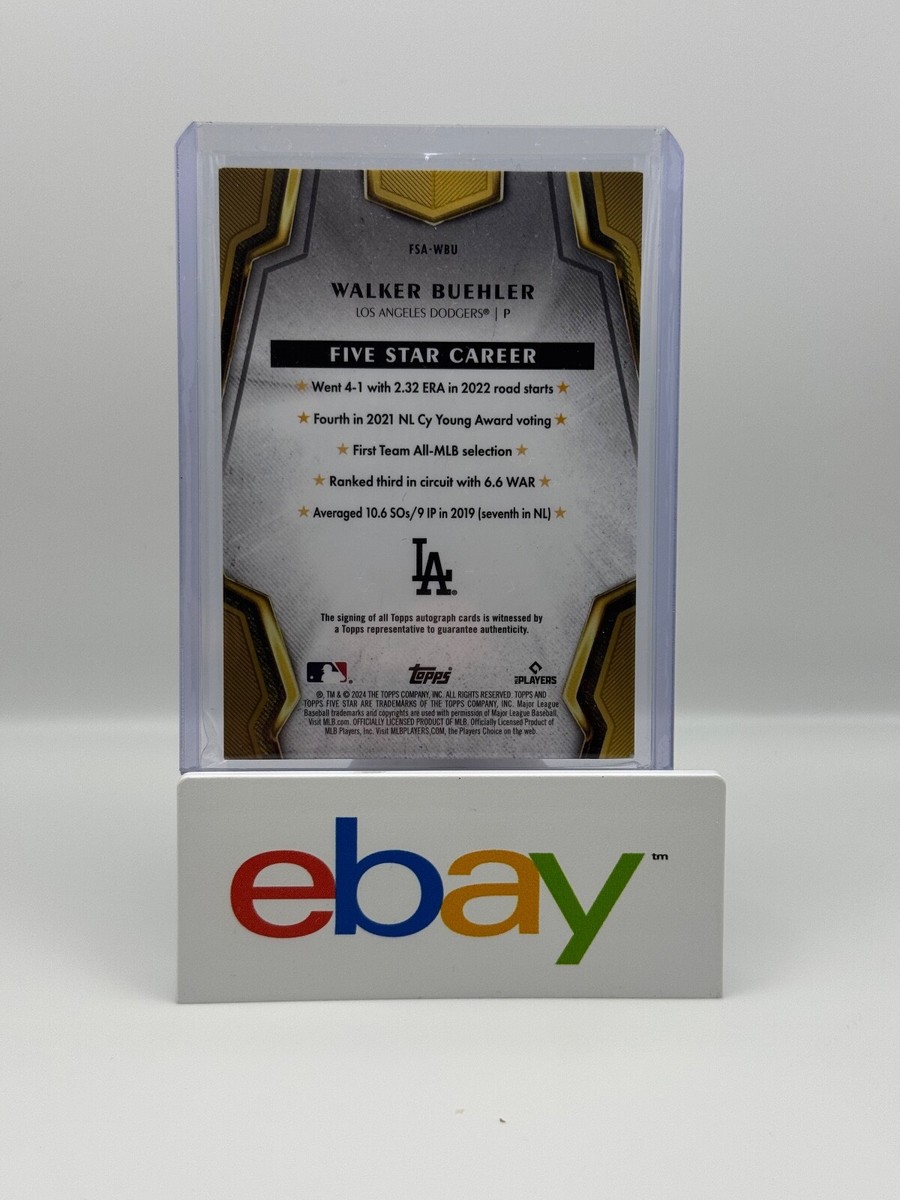 2024 Topps Five Star Walker Buehler Purple Auto #'d/50 FSA-WBU LA