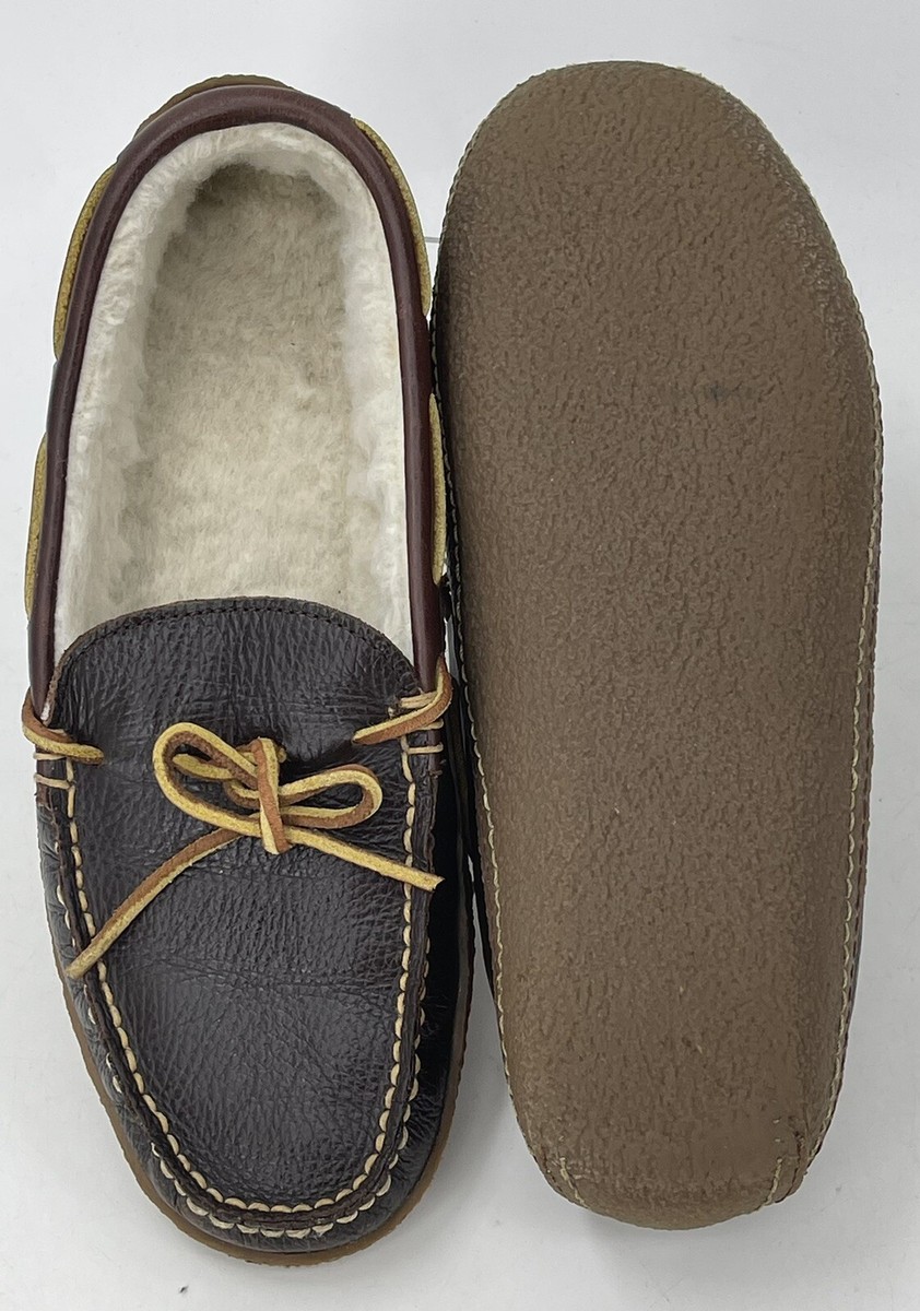 LL Bean Moccasin Slipper Brown Moc Toe Slip-On Loafer  display picture 1