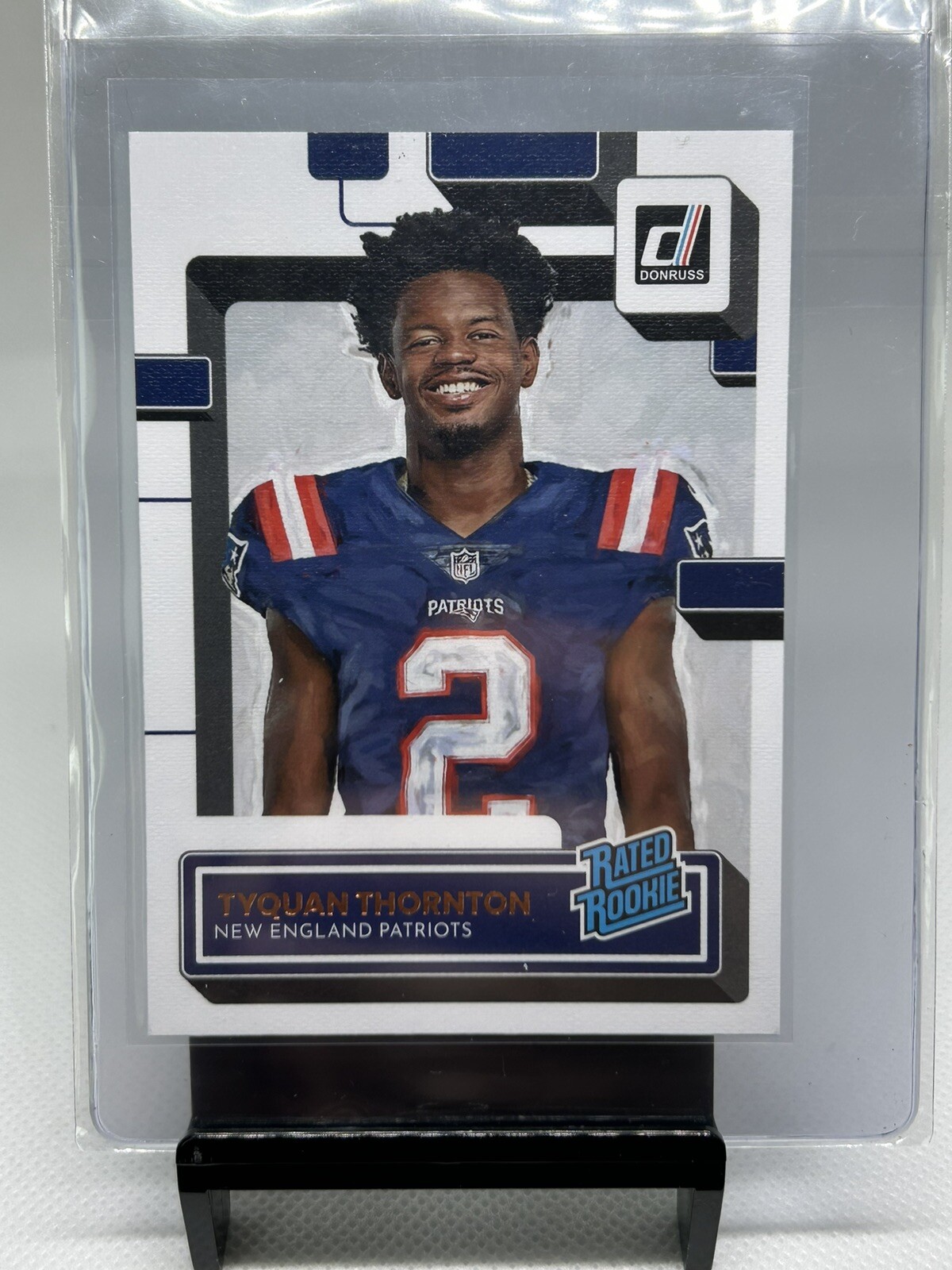 Tyquan Thornton 2022 Donruss Football Portrait Rated Rookie Patriots